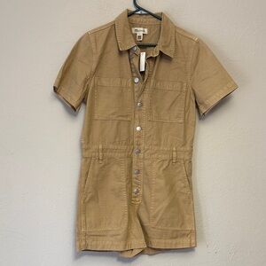 Madewell NWT Short Sleeve Button-Up Romper size M